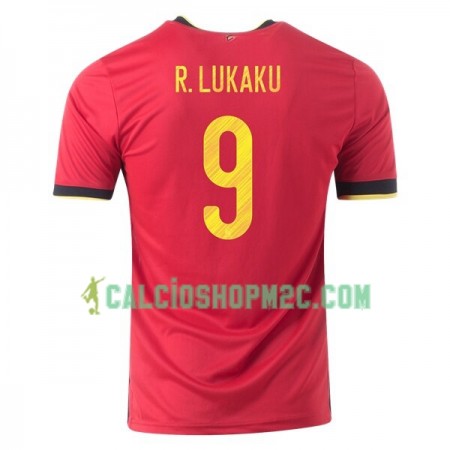 Belgio Romelu Lukaku 9 Maglia Prima Euro 2020 Manica Corta